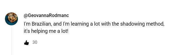 Shadowing English Course student 01