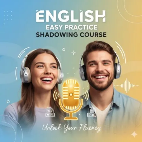 Shadowing English Practice Course: 60 MP3 + PDF speaking lessons